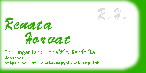 renata horvat business card